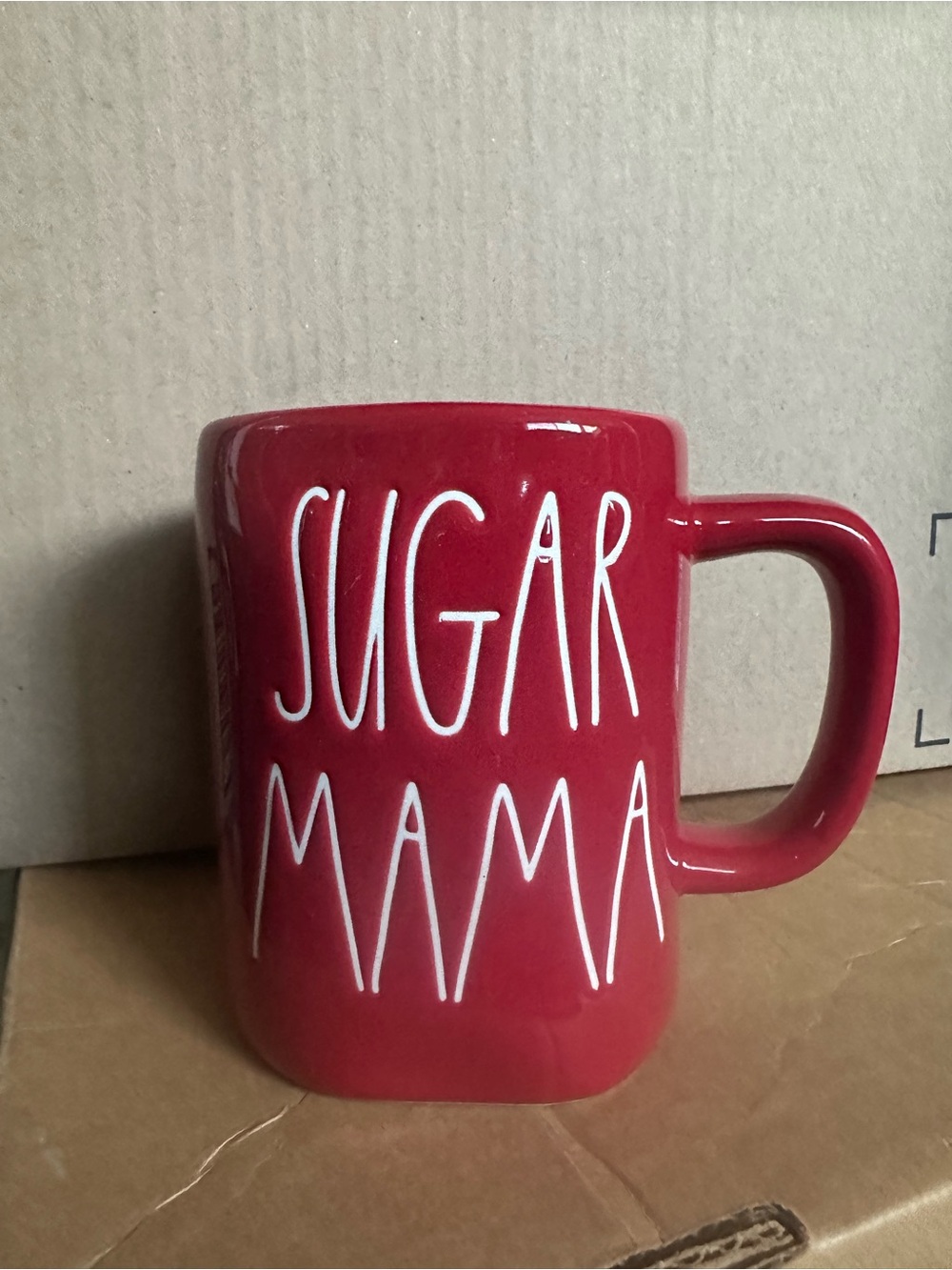Rae Dunn Sugar Mama Red Oversized Mug